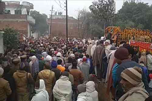 funeral procession of constable Ankit Tomar