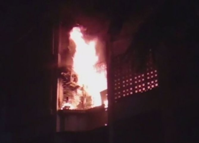 fire in building of mumbai