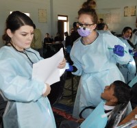 When the American doctor went to see the strong teeth of children here