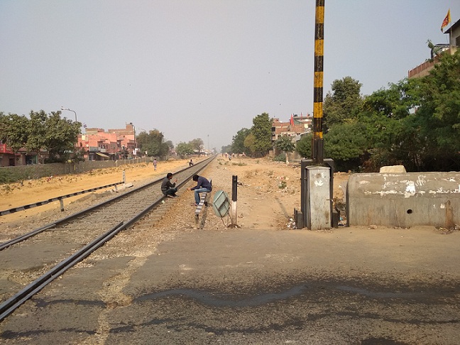 rule break near railway track