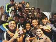 Indian under 19 celebrated dravids birthday in their own style