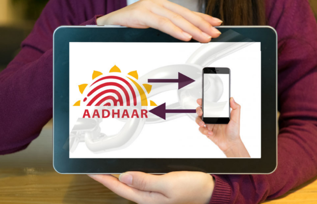 aadhar link to mobile number