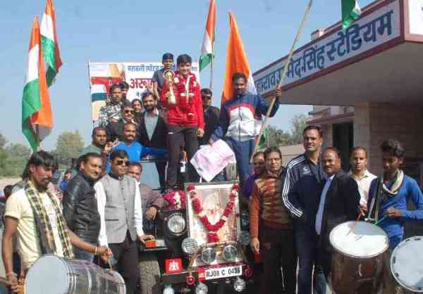 International Boxing Champion Arundhati Chaudhary Welcome in Kota