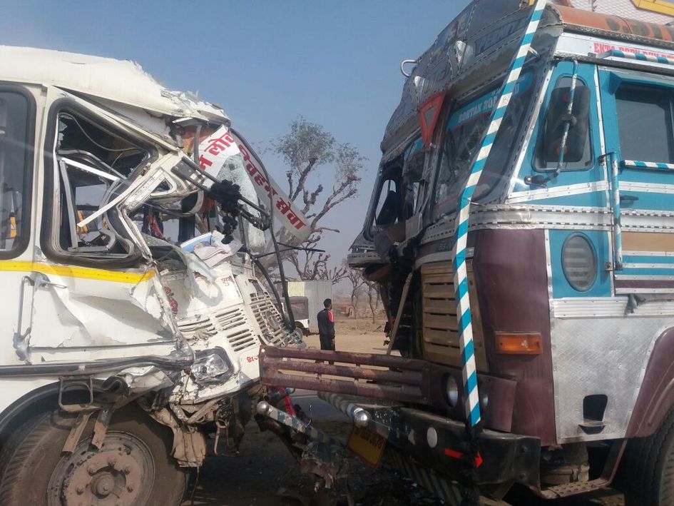 11 vehicles injured one killed 31 injured in road accidents in churu