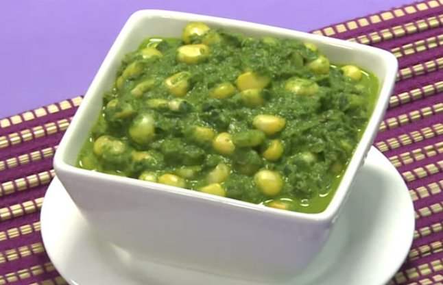 palak corn malai