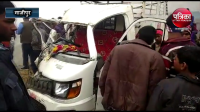 Road Accident in ghazipur between pickup and bus one death