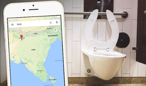 google map can search toilets in moradabad