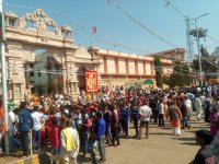 Mother Narmada takes a ride on the sedan