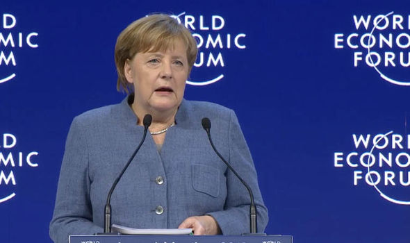Angela Merkel, Angela Merkel in davos