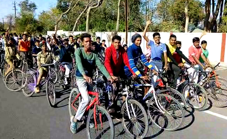 Patrika Cycle rally in chhindwara