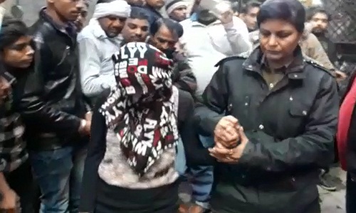 Police caught girl and boy