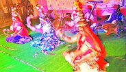 Scattered colored,folk culture 