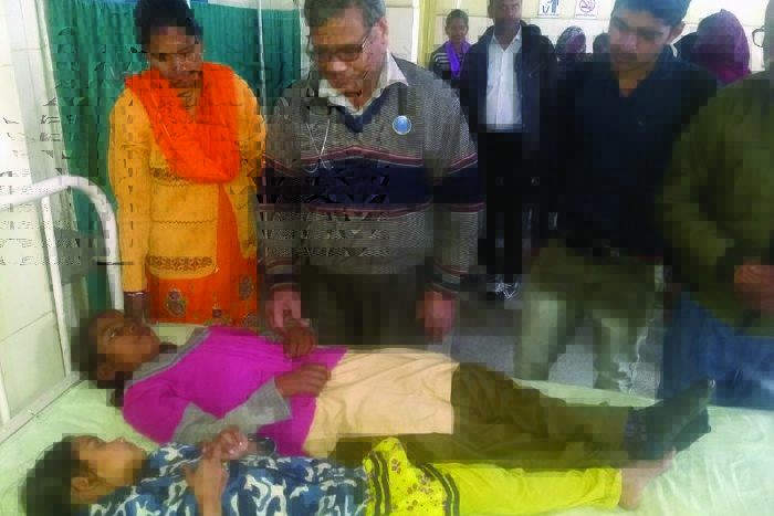hanumangarh nine girl admitted in hospital