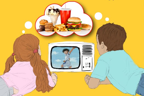 Cartoon channels junk food ad