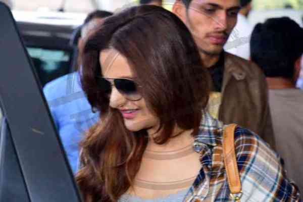 Monika Bedi in Jaipur Airport