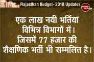 Rajasthan Budget 2018