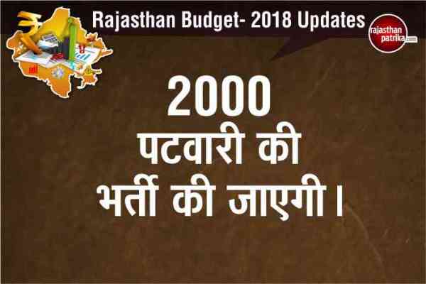 Rajasthan Budget 2018