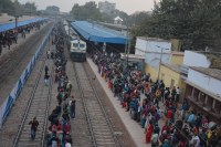 crowd in alwar city dueto REET exam 2018