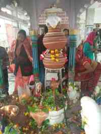 Venerators reaching shiv temple in early morning for worship