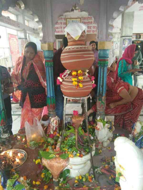 Venerators reaching shiv temple in early morning for worship