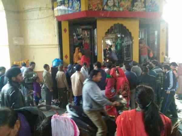Venerators reaching shiv temple in early morning for worship