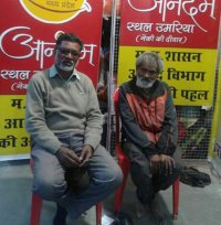 Maqbool supported by the wall of goodness