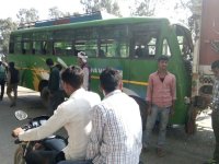 bus and truck accident 12 passengers injured