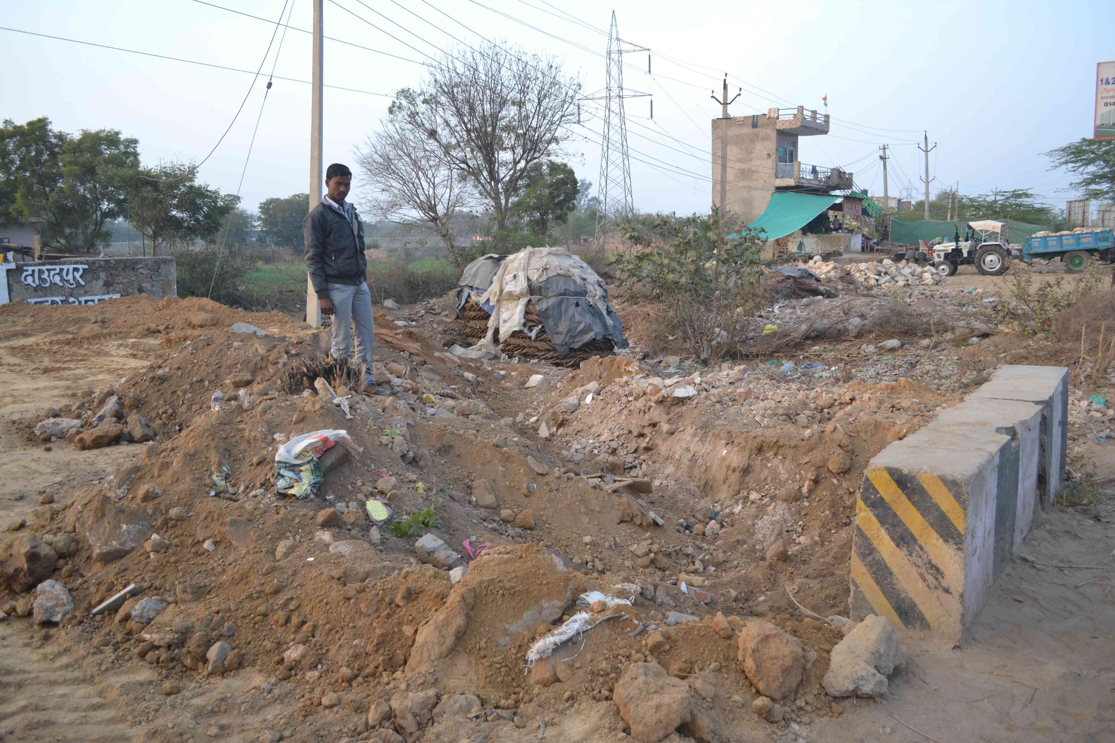 illegal work on highway stop in alwar