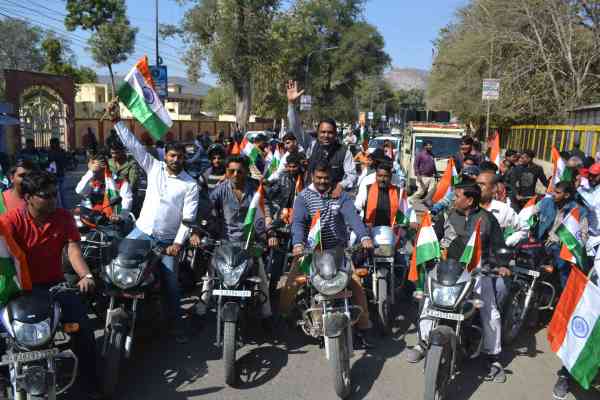 tiranga rally organised by hindu community in alwar