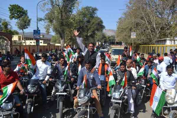tiranga rally organised by hindu community in alwar