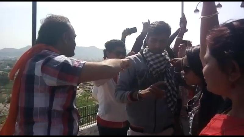 police arrested shiv sena volunteer with weapon on valentines day