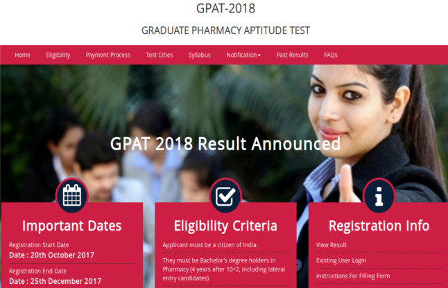 GPAT Result 2018