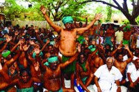 Farmer who is being fooled by water!