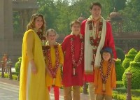 Canadian PM with family in gujrat