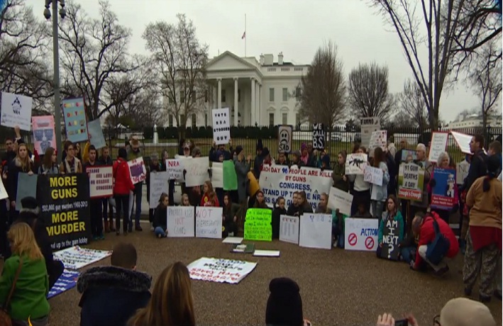 Protest outside white house