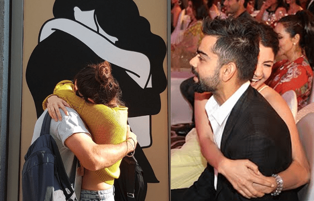 Virat Kohli hugs Anushka Sharma