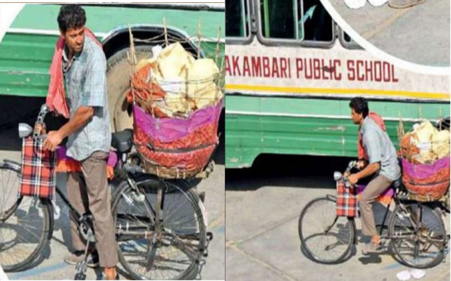 super 30 hrithik roshan viral photos selling papad at jaipur road