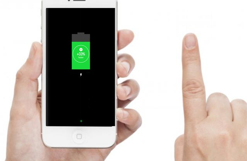 smartphone charge from finger