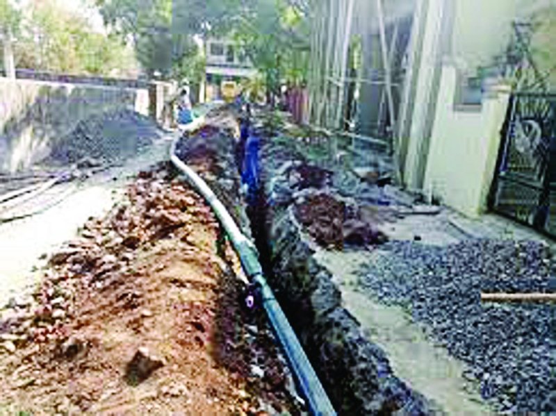 Pipeline and Sewer Line Controversy in Two departments PS of MP
