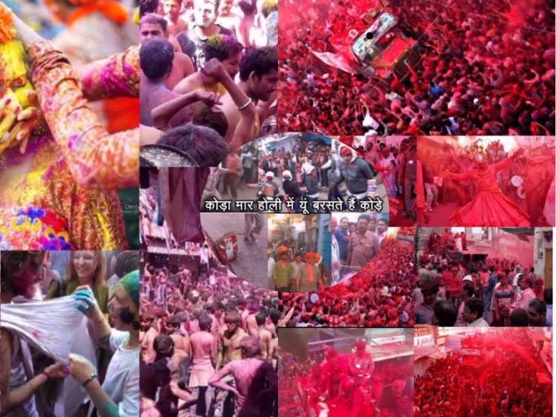 different colors of holi celebration in ajmer district