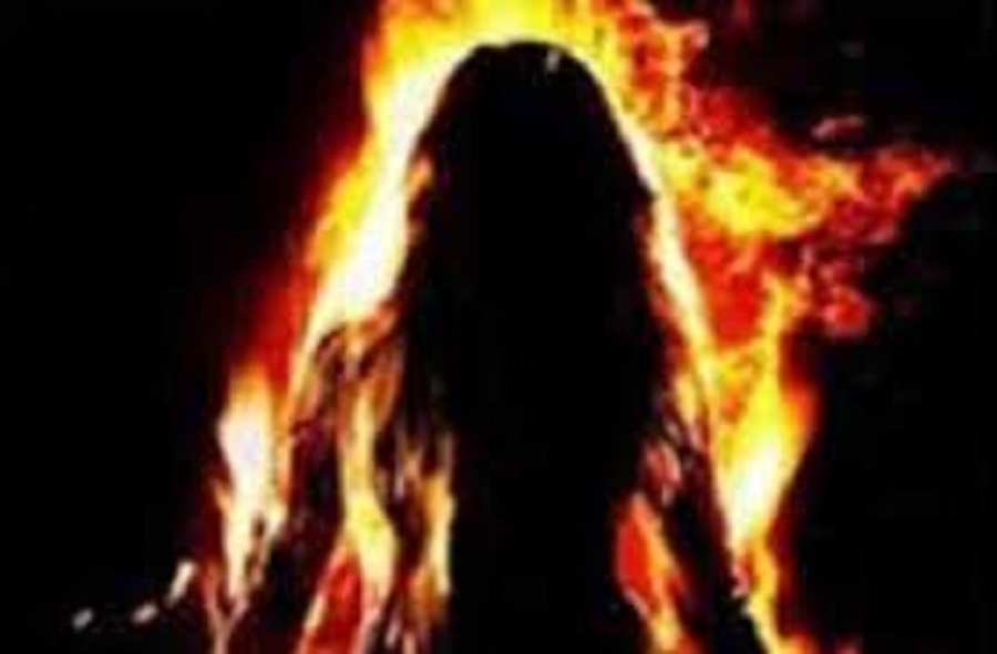 Woman burned in Suspicious condition