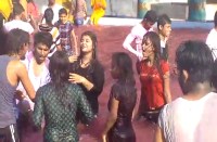 Girls dance on holi 
