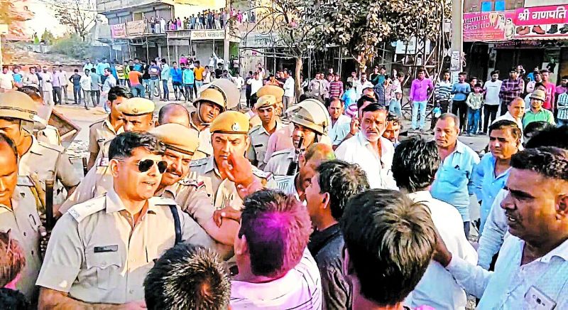 Dalit died in bhiwadi town of alwar