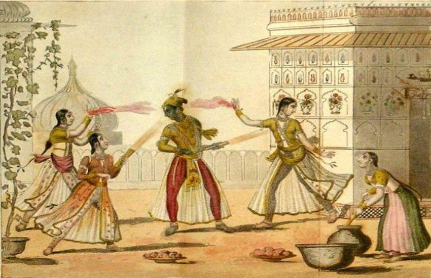 holi in painting