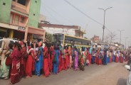 आंगनबाड़ी कार्यकर्ताओं ने सरकार के खिलाफ खोला मोर्चा, कहा- कार्यकर्ताओं का पेट है खाली और सरकार 14 योजनाओं की करा रही मॉनिटरिंग