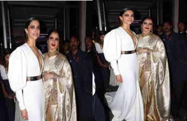 आवॉर्ड शो में रणवीर और दीपिका दिखे अनोखे अंदाज में