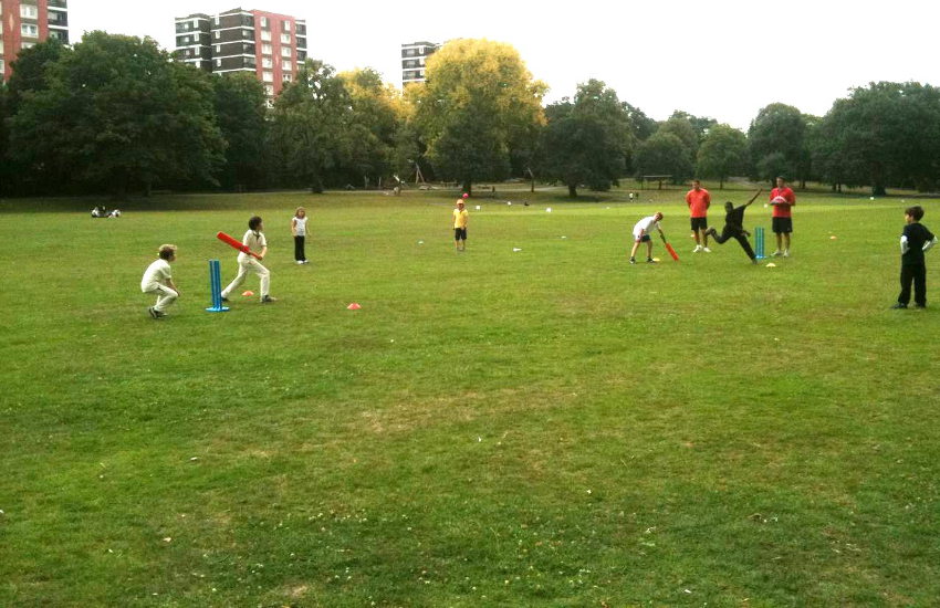 kids playing in park