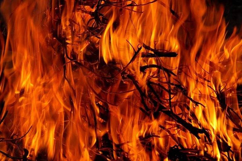 When the fire took a strange form,then it became a house with the crop