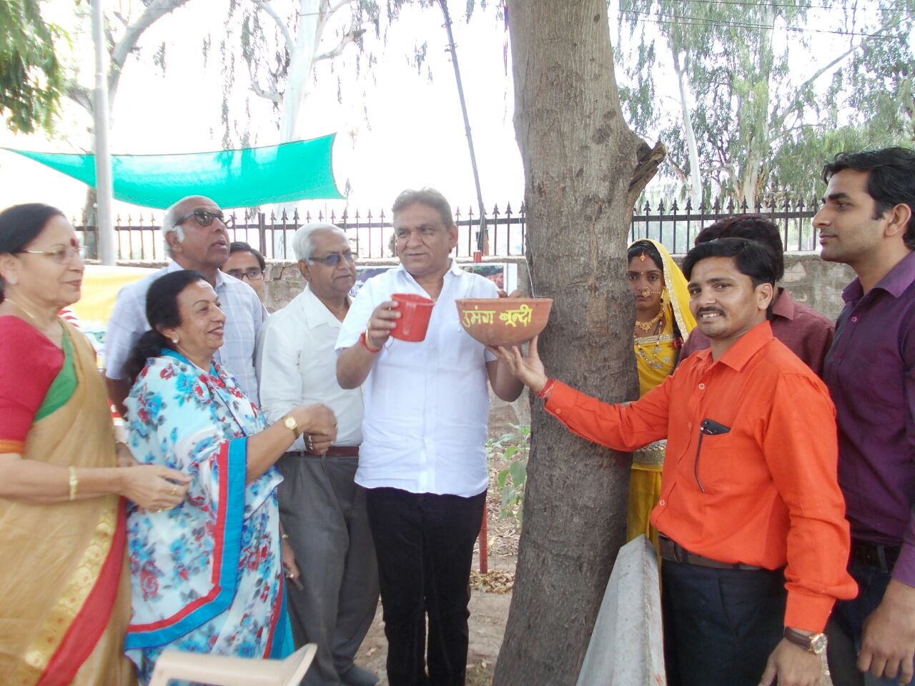 World gaurera day umang sansthaan Stickers distributing rings