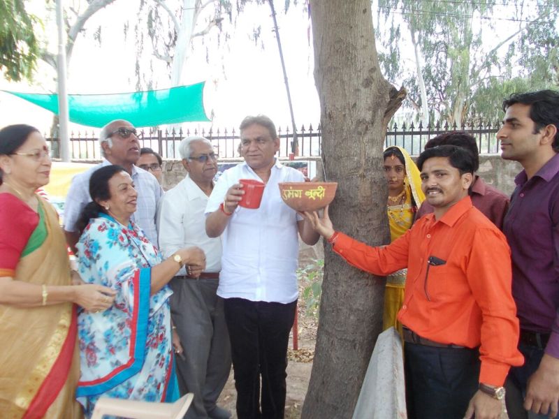 World gaurera day umang sansthaan Stickers distributing rings